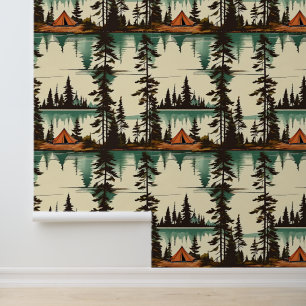 Papier Peint Une petite tente dans la forêt Camping confortable