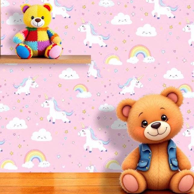 Papier Peint Unicorne arc-en-ciel enchantée (Créateur téléchargé)