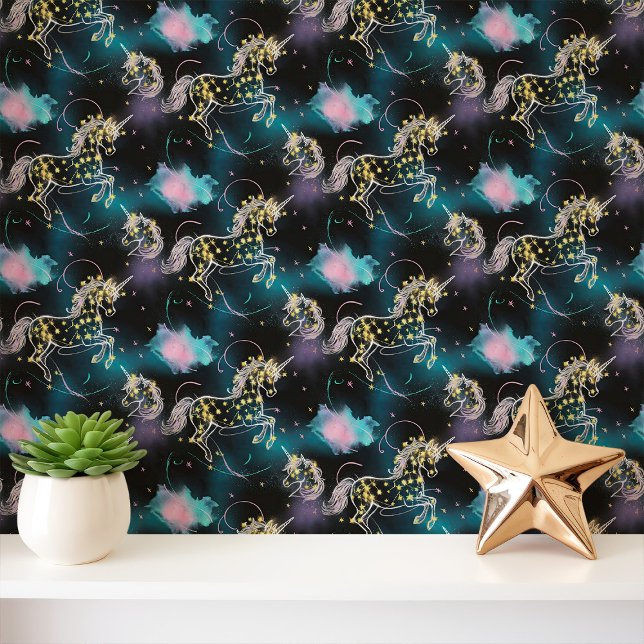 Papier Peint Unicornes célestes néon et étoiles (Créateur téléchargé)