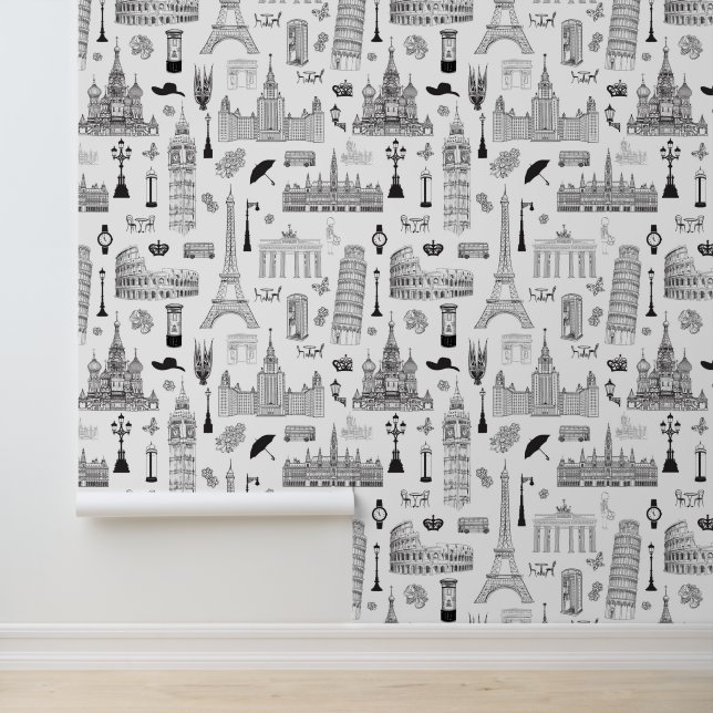 Papier Peint Vacances En Europe Motif (Application)