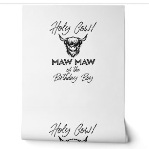 Papier Peint Vache Holly Maw Maw De L'Anniversaire Boy Highland