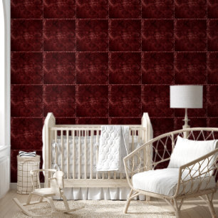 Papier Peint Velouté Henna Damassé Rouge en détresse Grunge