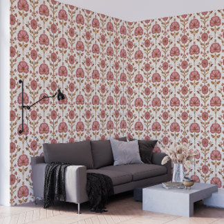 Papier Peint Velvet Blossom Retreat | Floral Airbnb Romantique