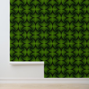 Papier Peint Ventilateur de saint 3D géométrique graphique vert