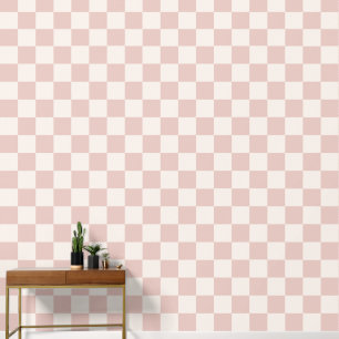 Papier Peint Vérifier Pale Beige À damiers Motif Checkboard