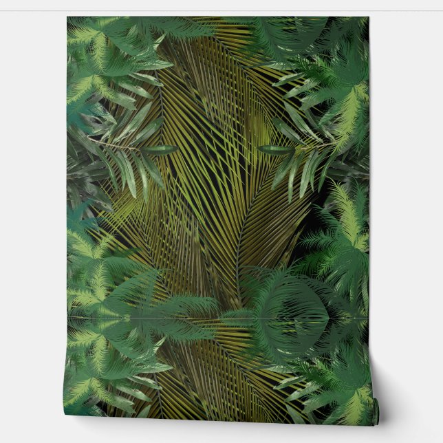 Papier peint vert Plante (Déroulement)