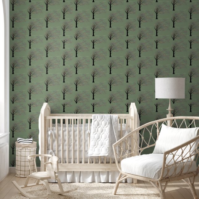 Papier peint vert profond (Enfants)