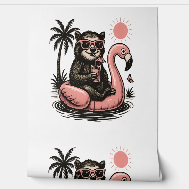 Papier Peint Vibes d'été Sloth (Déroulement)