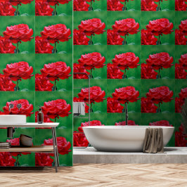 Papier Peint Vibrant Rose rouge Ajout d'une image audacieuse et