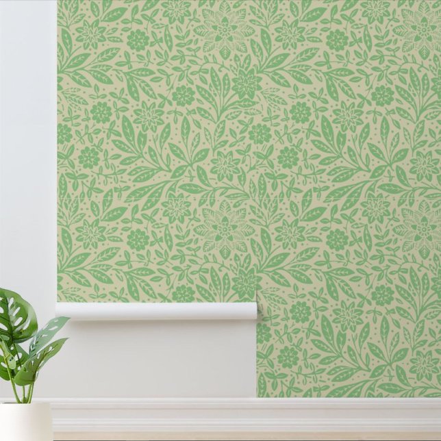 Papier Peint Victorian Era Floral Foliage Chintz Imprimer Motif (Créateur téléchargé)