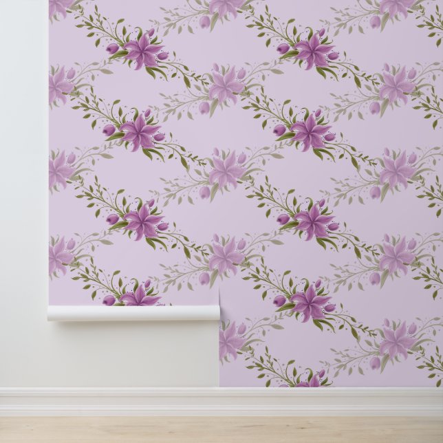 Papier Peint Vin d'Hibiscus pourpre (Application)