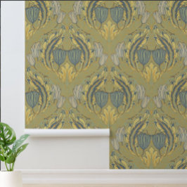 Papier Peint Vintage Art Nouveau Walter Crane Tulip motif