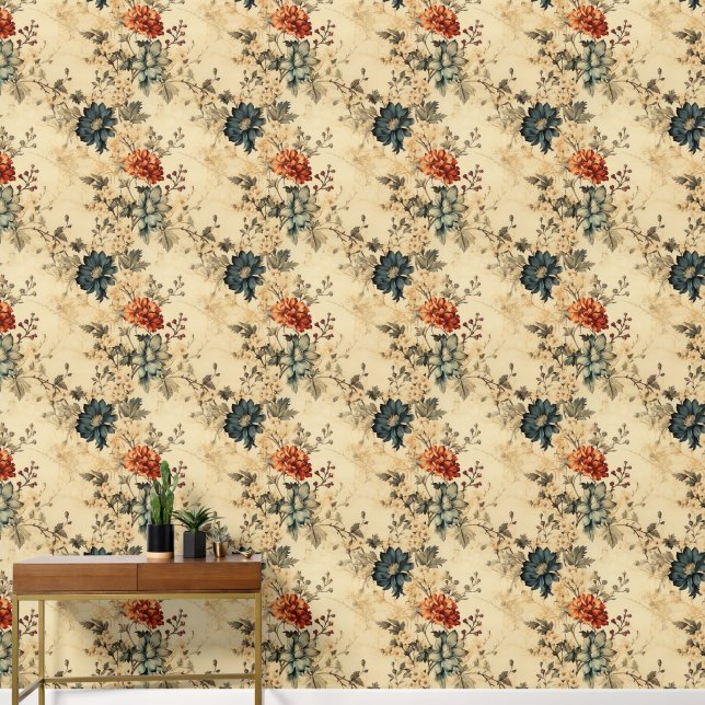 Papier Peint Vintage Floral (Couloir)