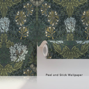 Papier Peint Vintage Floral William Morris Honeysuckle Design