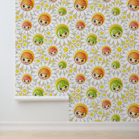 Vintage Jaune et blanc Fleur Faisée Poupée Face