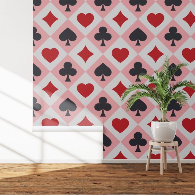 Papier Peint Vintage Lecture des couleurs des cartes (Vintage Playing Cards Colors Wallpaper)