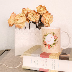 Papier peint Vintage Monogramme Mug à couronne de