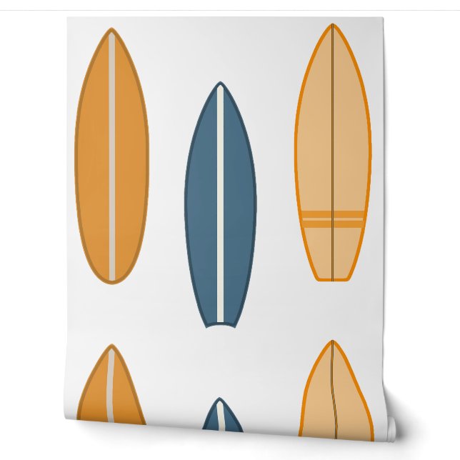 Papier Peint vintage surfboards wallpaper (Déroulement)
