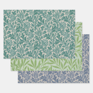 Papier peint vintage Thistle bleu sarcelle de Will