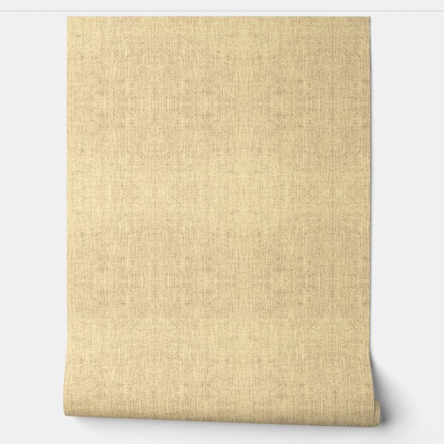 Papier peint vinyle texturé lin jaune  (Déroulement)