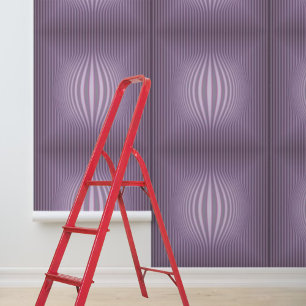 Papier peint violet cercles rayures à coller