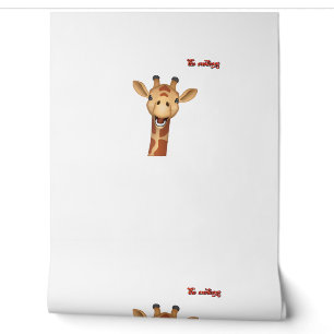 Papier Peint visage de girafe enthousiaste emoji