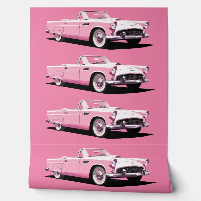 Papier Peint Voiture rose (Déroulement)