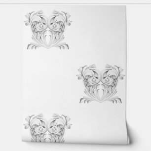 Papier Peint Vrilles de marbre sur un