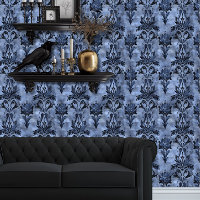 Whimsigoth Dusty Blue Elegant