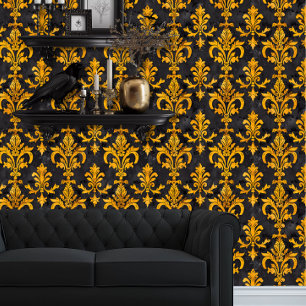 Papier Peint Whimsigoth Gold sur Black Elegant