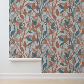 Papier Peint Wild Garden Mist Botanical Layers of Earth Foliage