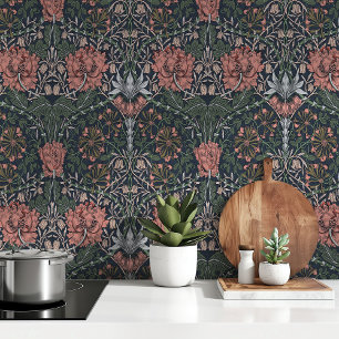 Papier Peint William Morris Coral Blush "Honeysuckle"