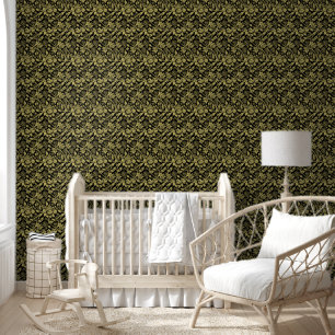 Papier Peint William Morris Gold et Black Floral
