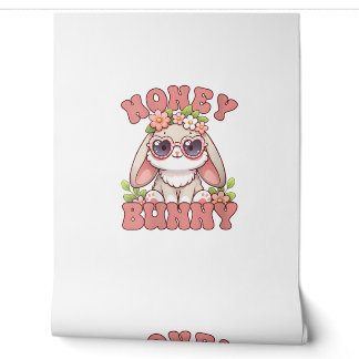 Papier Peint Womens Vintage Easter Honey Bunny Flowers Rabbit L