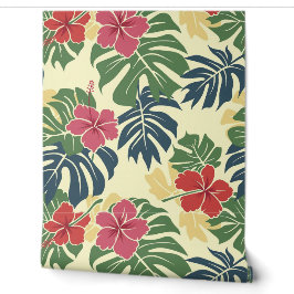 Papier Peint Yellow Floral Tropical 