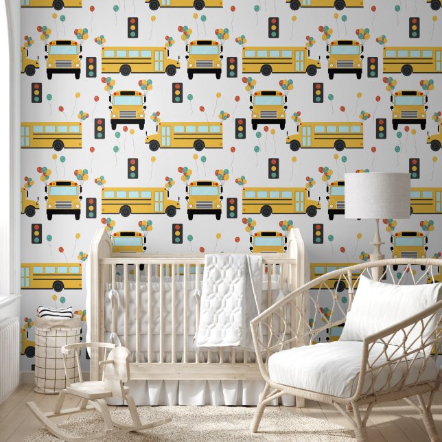 Papier Peint Yellow School Bus Party Classroom (Enfants)