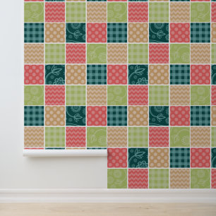 Papier Peint Zigzag, Chevron, En vichy, Pois, Patchwork