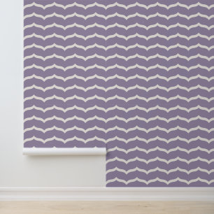 Papier Peint Zigzag fleuri