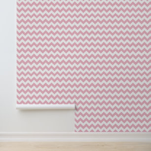 Papier Peint Zigzag rose, Chevron rose, Motif géométrique