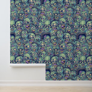 Papier Peint Zombie carrelé éffrayant Halloween