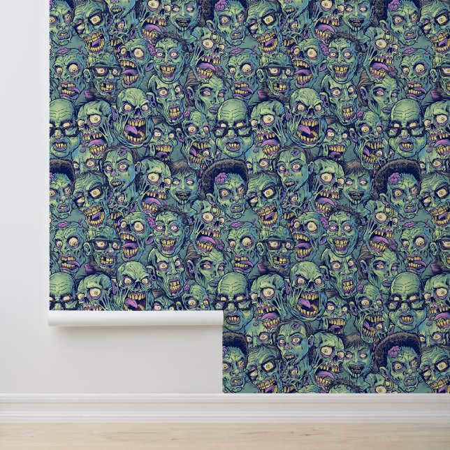 Papier Peint Zombie carrelé éffrayant Halloween (Application)