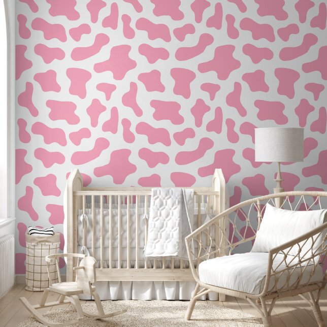 Papier Peint Zones de vache roses (Enfants)