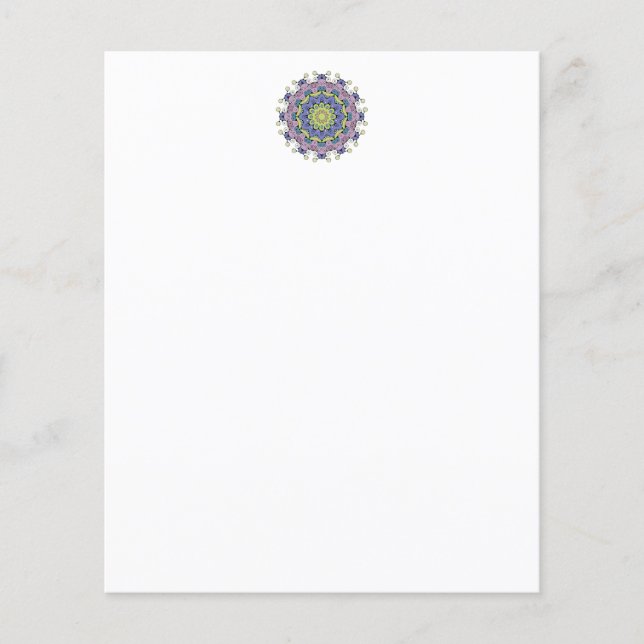 Papier Peinture à la main Mandala Horloge Face 2 (Devant)