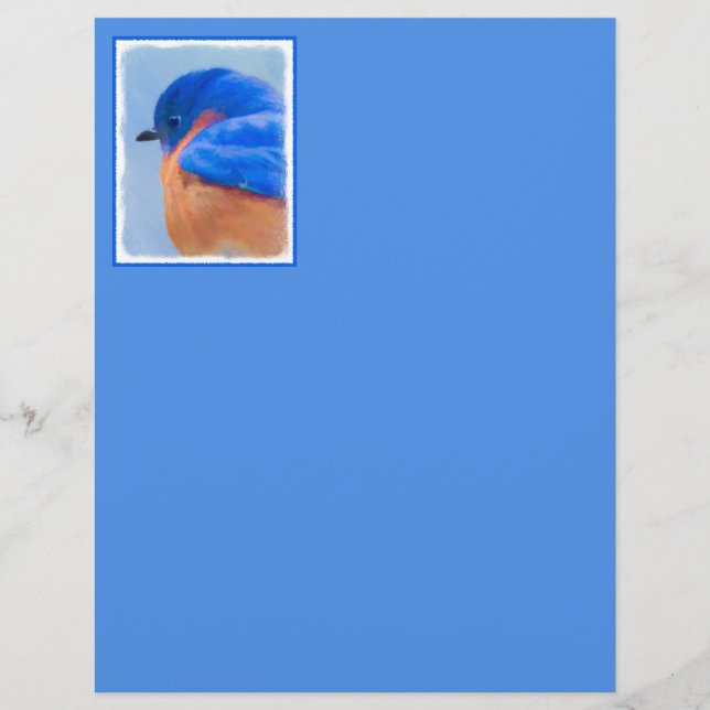 Papier Peinture Bluebird - Art original pour oiseaux (Devant)