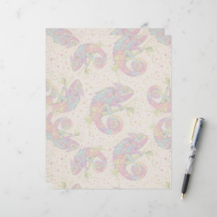 Papier Peinture Caméléon Taches Style Aquarelle