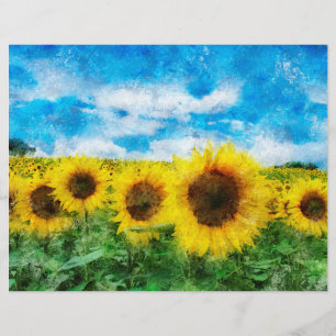 Papier Peinture de tournesols