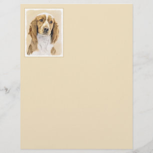 Papier Peinture d'espagnol Welsh Springer - Art original 