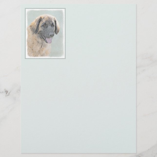 Papier Peinture Leonberger - Joli art original chien (Devant)