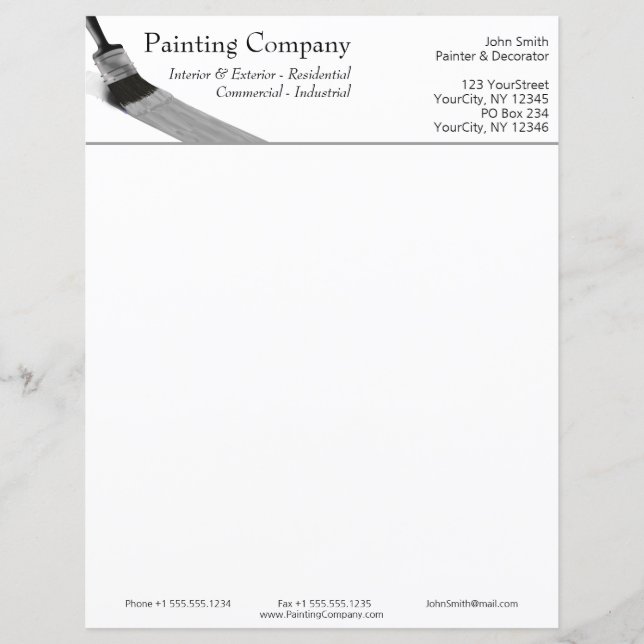 Papier Peinture Peintre Service Société Brush Grey (Devant)