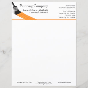 Papier Peinture Peintre Service Société Pinceau Orange